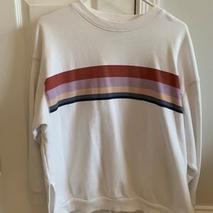 striped white sweater